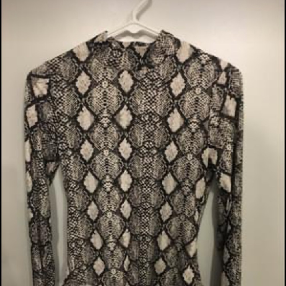 Snakeskin Print Bodysuit